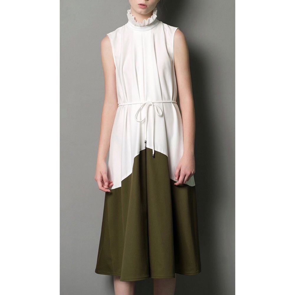 PEGGY HARTANTO High Collar Landscape Day Dress